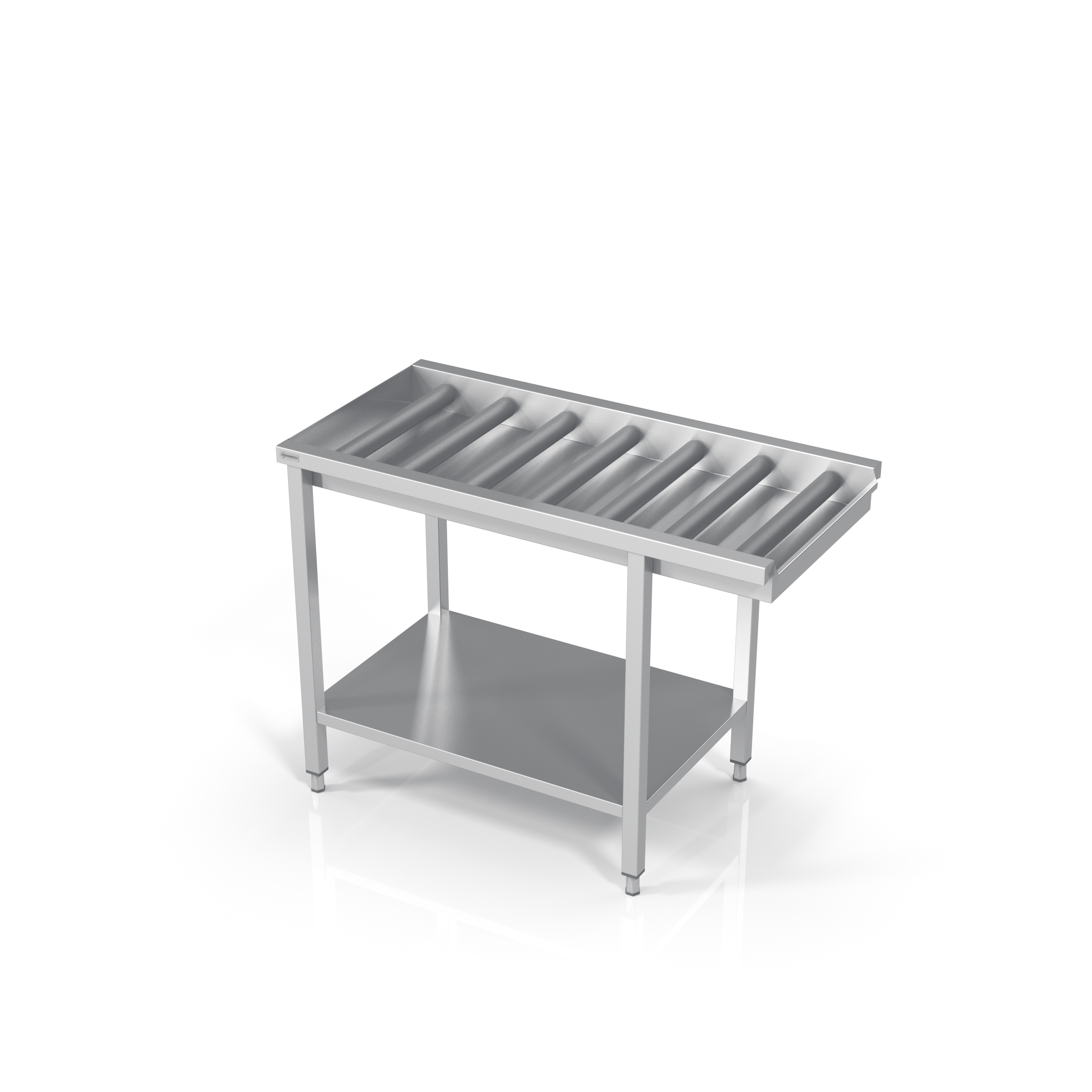 Table to Dishwasher With Long Rolls and Reinforced Shelf