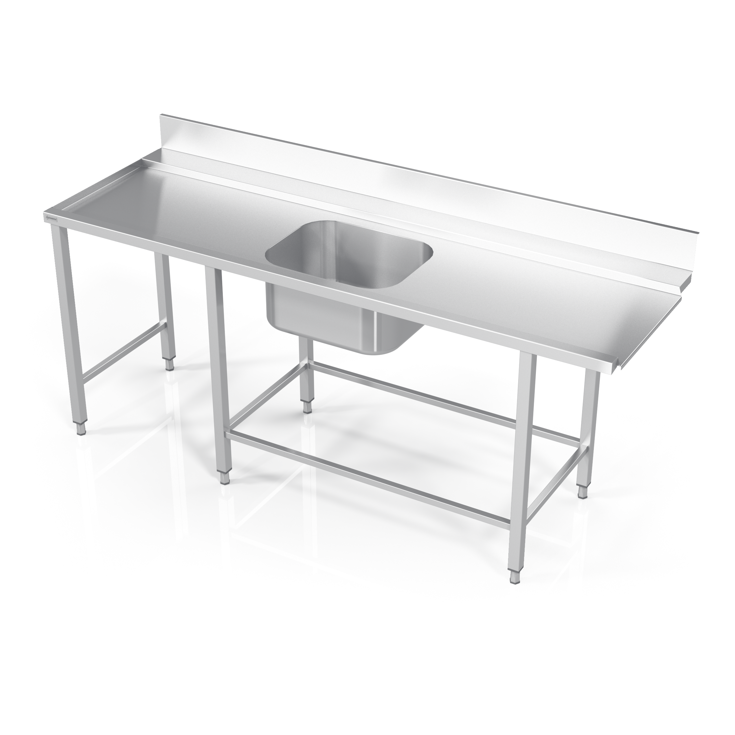 Table to Dishwasher With 1 Sink and Frame for Modular Shelves and Space